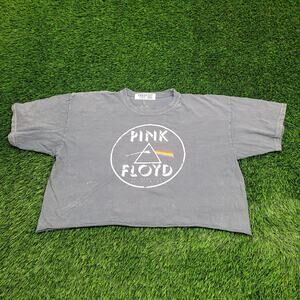 Pink-Floyd Crop-Top Shirt Womens XL 25x18 Baggy Gray